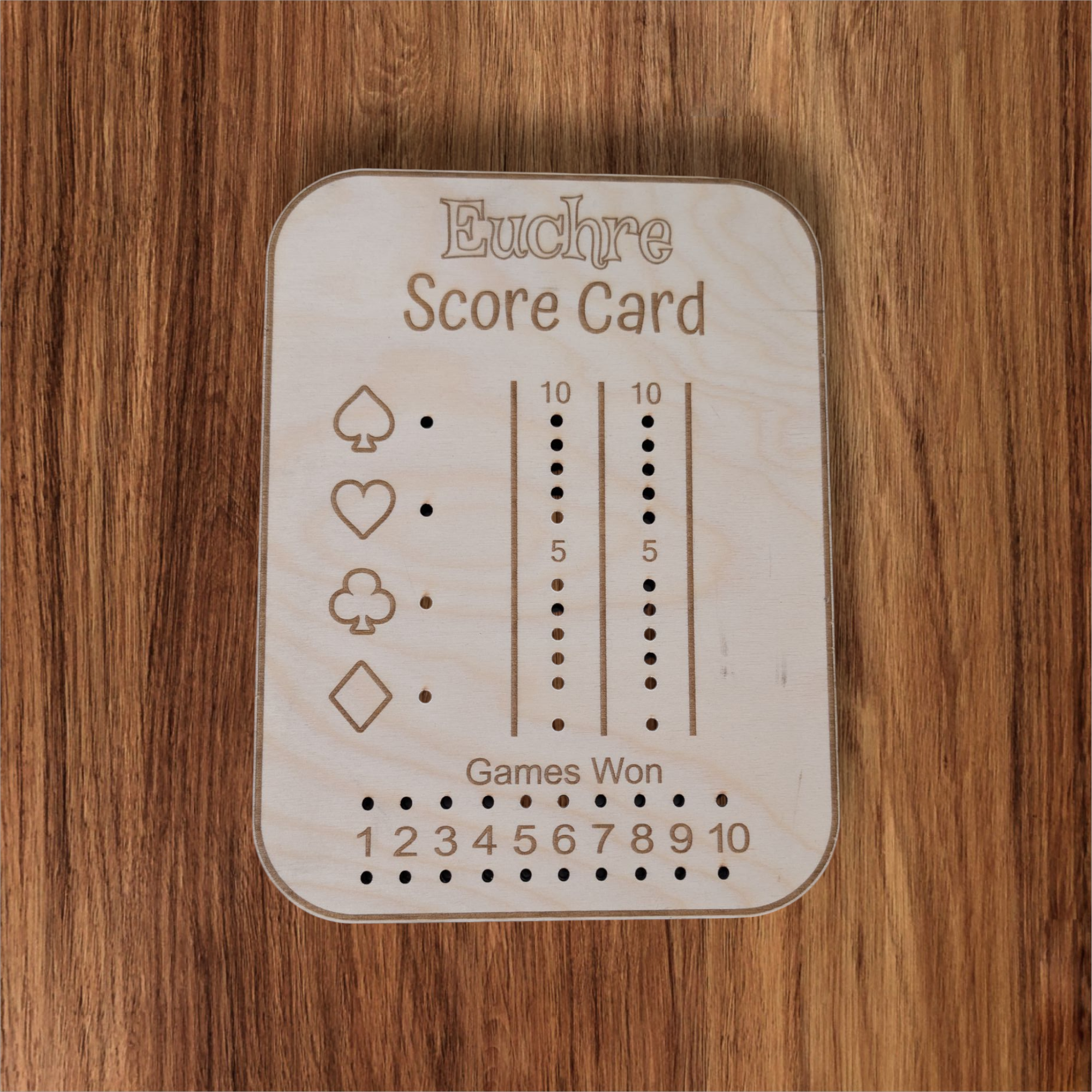 Euchre Score Card