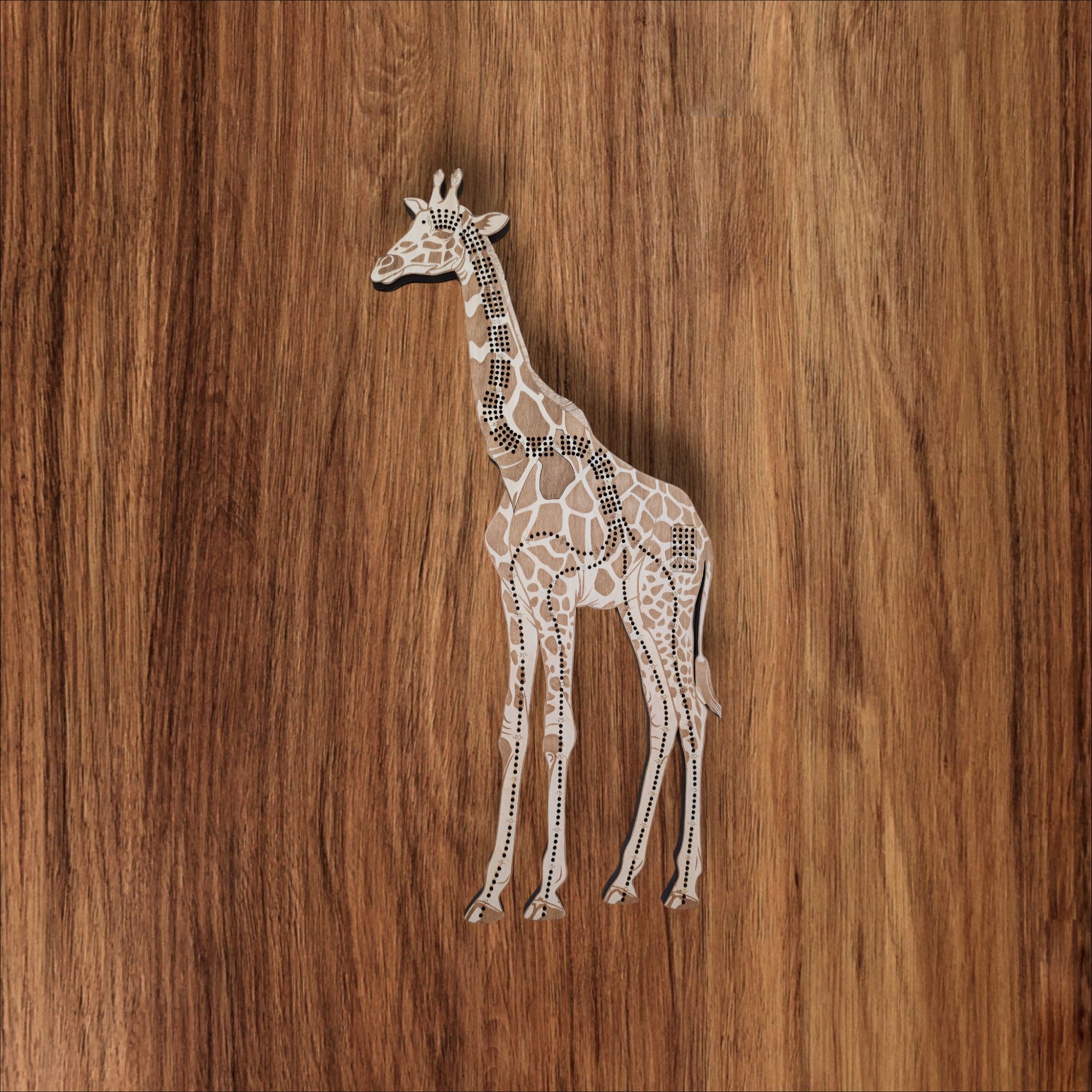 Giraffe Cribbage Board